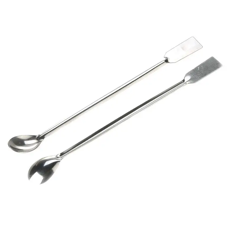 20cm Stainless Steel Lab Spoon Double End Spatula/Laboratory Sampling Spoon Mixing Micro Spatula Scoop