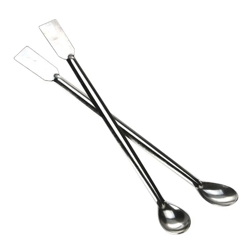 20cm Stainless Steel Lab Spoon Double End Spatula/Laboratory Sampling Spoon Mixing Micro Spatula Scoop