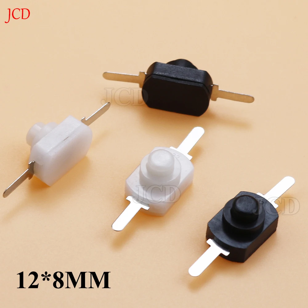 10PCS/Lot 12*8MM DC 30V 1A On Off Mini Push Button Switch for Electric Torch 1208YD Self Locking