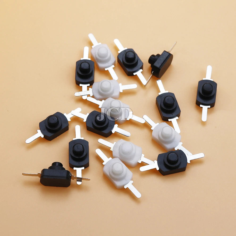 10PCS/Lot 12*8MM DC 30V 1A On Off Mini Push Button Switch for Electric Torch 1208YD Self Locking