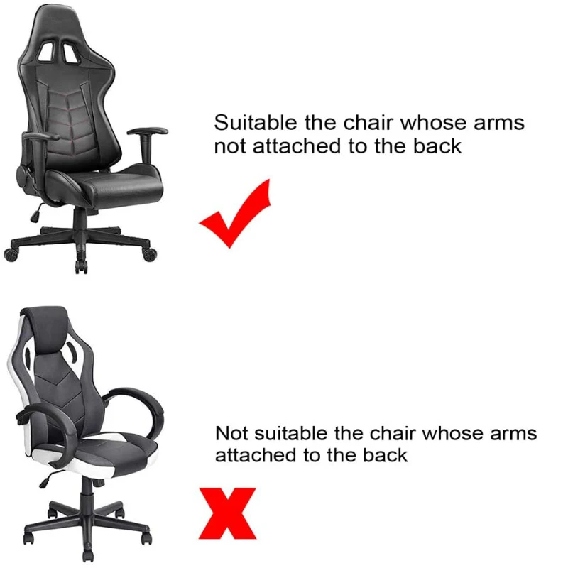 Thick Jacquard Office Computer Game Chair Slipcovers Stretchy Polyester Reclining Racing Gaming Chair Cover