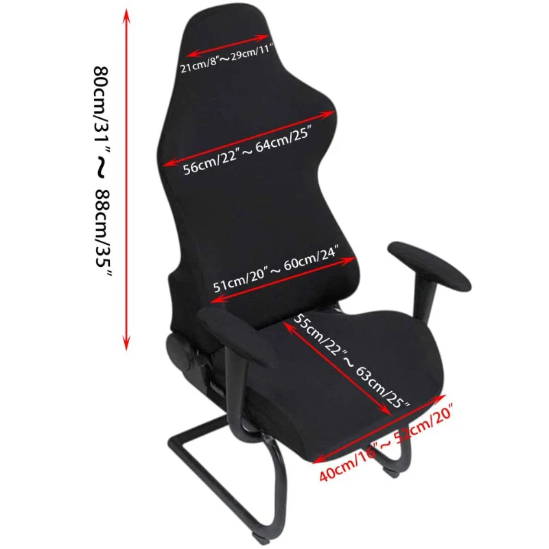 Thick Jacquard Office Computer Game Chair Slipcovers Stretchy Polyester Reclining Racing Gaming Chair Cover
