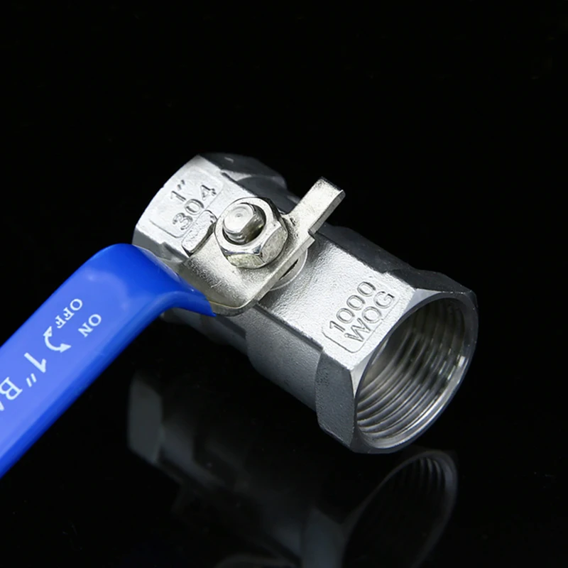 Plumbing Connection Ball Valve Switch Female Threaded Stainless Steel Faucet SS304 BSPT 1/4' 3/8' 1/2' 3/4' 1' 1-1/4' 1-1/2'