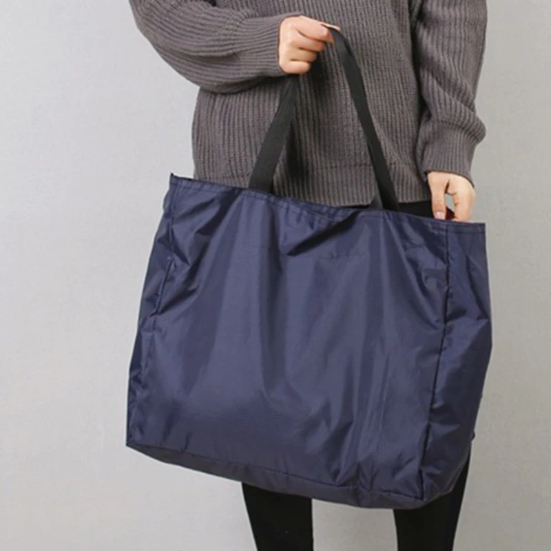 Shopping Bags Large Capacity Grocery Totes With Zipper Washable Reusable Simple Handbag Outdoor Heavy Duty New Fashion Bag