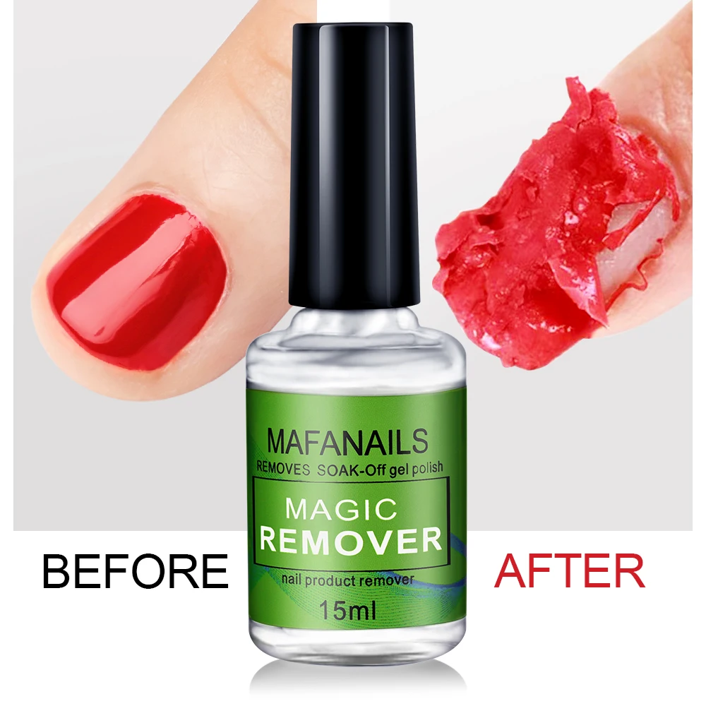 15ml/bottle Professional Non-Irritating Nail Gel Remover Polish Soak-Off 3 Minutes Quickly & Easily Removes Gel Polish 0.5fl.Oz