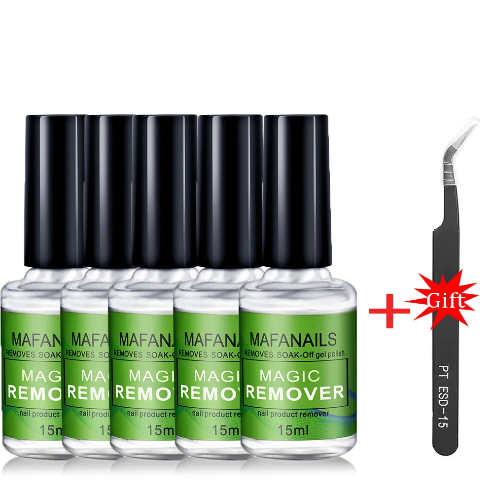 15ml/bottle Professional Non-Irritating Nail Gel Remover Polish Soak-Off 3 Minutes Quickly & Easily Removes Gel Polish 0.5fl.Oz