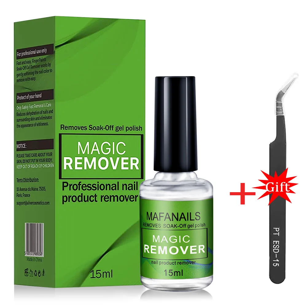 15ml/bottle Professional Non-Irritating Nail Gel Remover Polish Soak-Off 3 Minutes Quickly & Easily Removes Gel Polish 0.5fl.Oz