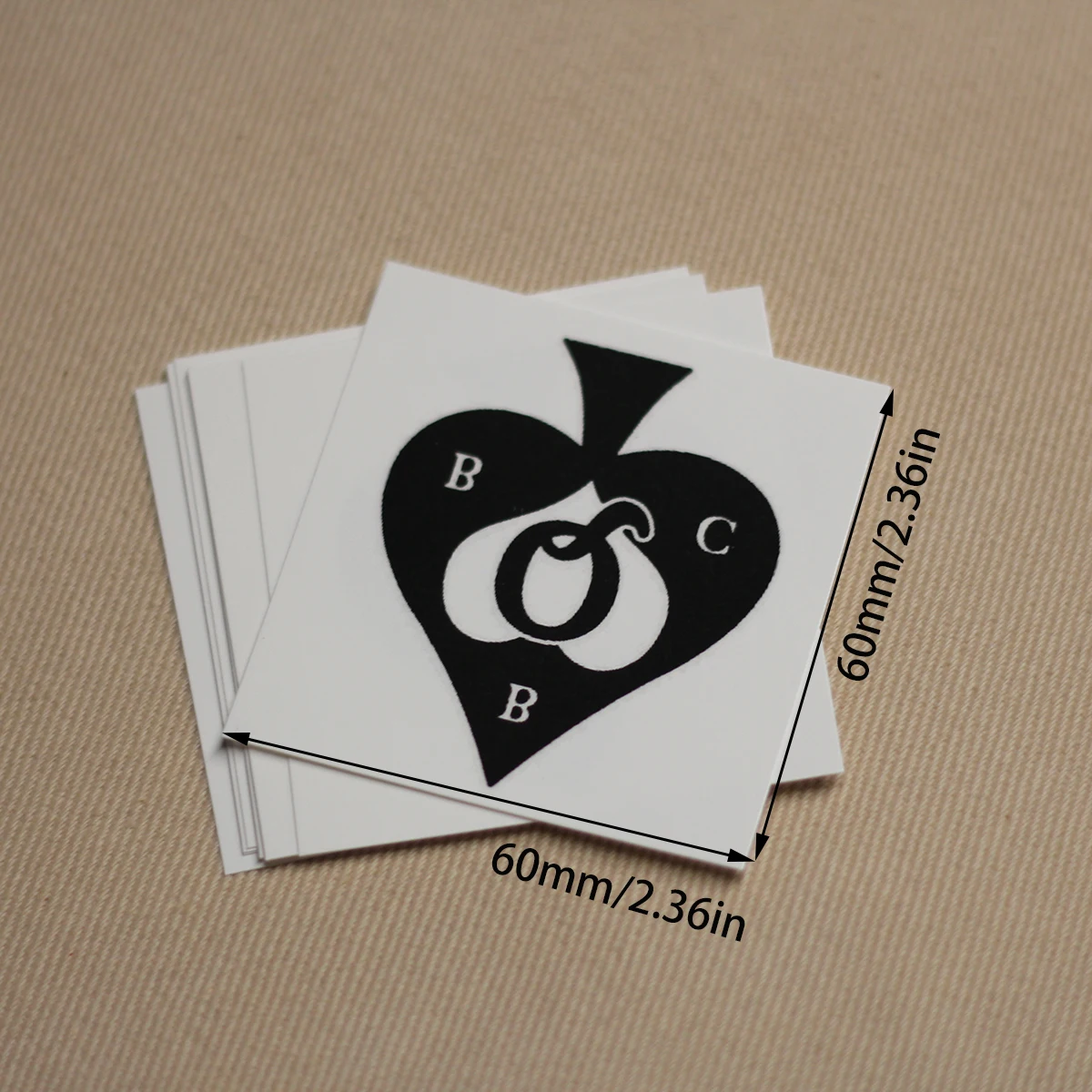 QBBC English Letter Cuckold Temporary Tattoos, Adult Waterproof Sticker.