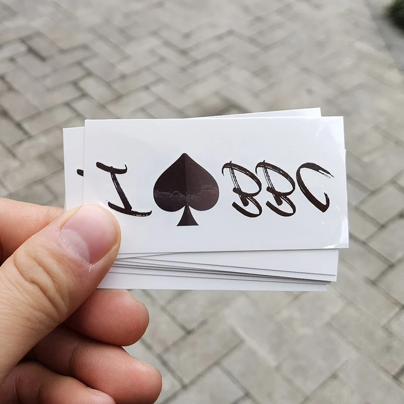 QBBC English Letter Cuckold Temporary Tattoos, Adult Waterproof Sticker.