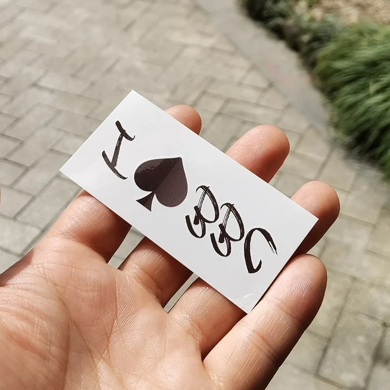 QBBC English Letter Cuckold Temporary Tattoos, Adult Waterproof Sticker.