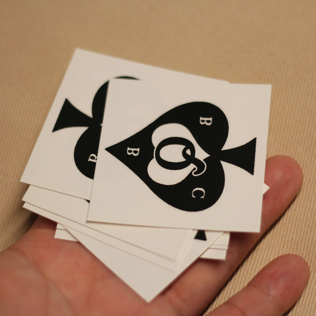 QBBC English Letter Cuckold Temporary Tattoos, Adult Waterproof Sticker.