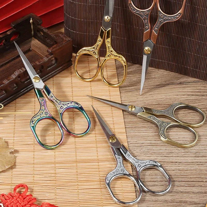 1PC Sewing Scissors Stainless Steel Retro Embroidery Tailor Scissors Dressmaker Shears Fabric Cutter DIY Sewing Accessories