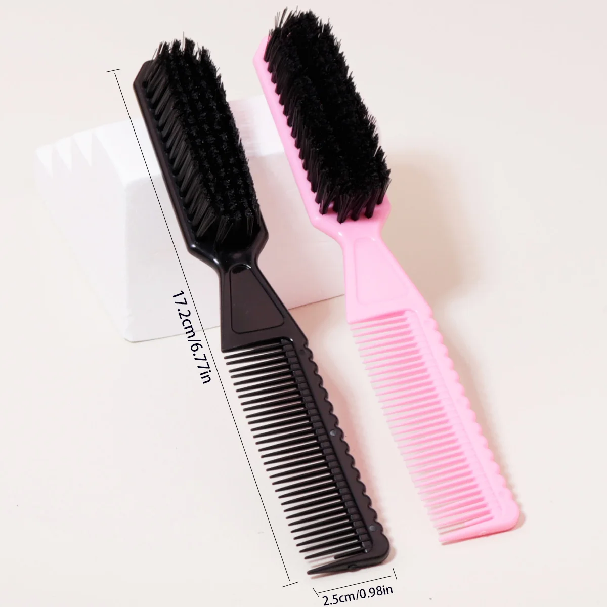 Multi Functional Fading Brush, Nylon Bristles, Men's Hairstyle Brush, Tool Scissors Cleaning Brush, Beard Brush