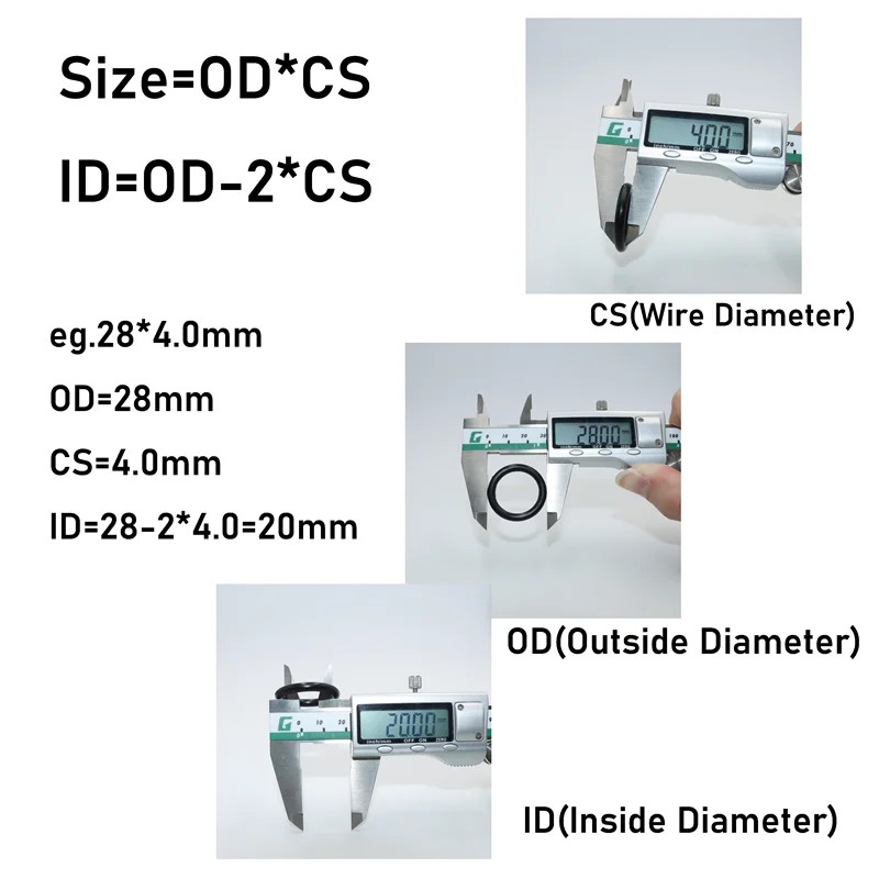 O Ring NBR Seal Washer Plumbing Gasket Thickness 1/1.5/2.0/2.4/3.1/4.0 Nitrile Butadiene Rubber Spacer Oil Resistance Oring Kit
