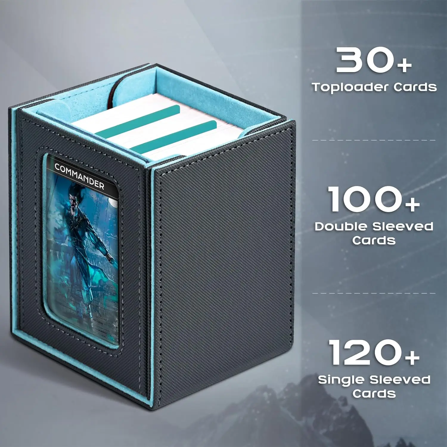 100+ New Card Storage Box TCG MT Board Game Commander Card Carrying Organizer Box Transaction 3 'X4' Double Open Top Box