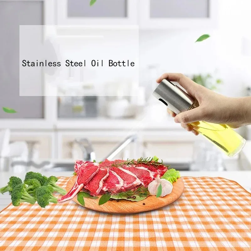 Glass Oil Sprayer for Cooking Olive Spray Mister for Salad BBQ Kitchen Baking Empty Vinegar Bottle