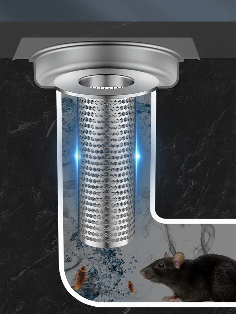 Stainless Steel Floor Drain Filter Hair Catcher Shower Sink Strainer Kitchen Sink Anti-clog Filter Bathroom Facilities