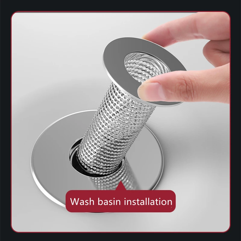 Stainless Steel Floor Drain Filter Hair Catcher Shower Sink Strainer Kitchen Sink Anti-clog Filter Bathroom Facilities