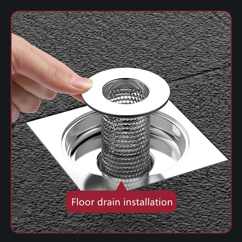 Stainless Steel Floor Drain Filter Hair Catcher Shower Sink Strainer Kitchen Sink Anti-clog Filter Bathroom Facilities