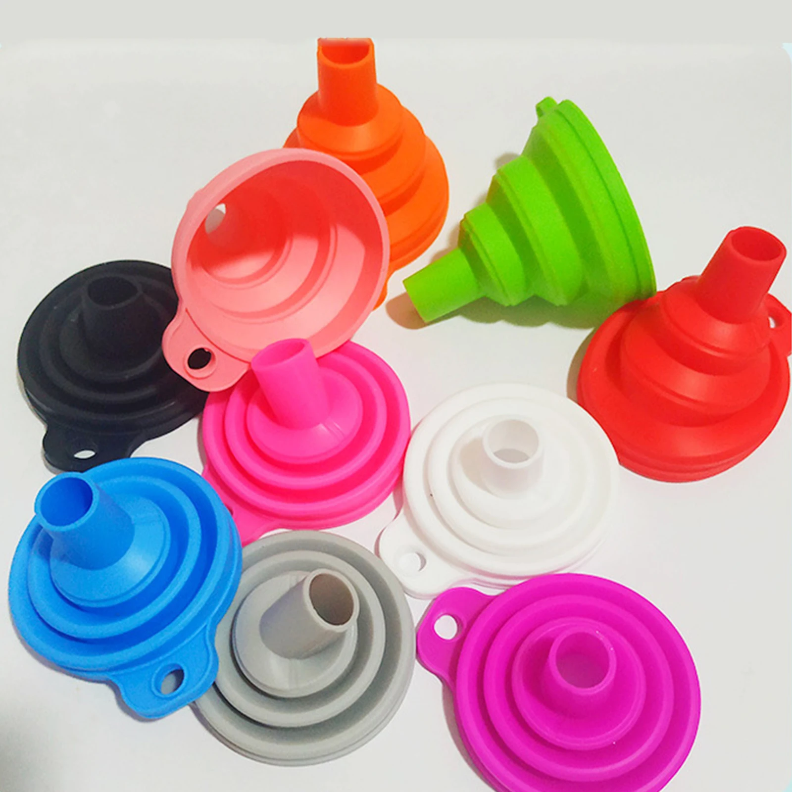 Diamond Painting Tools Funnel - Silicone Collapsible Funnel, Convenient Foldable Beads Container Mosaic Tool for 5D DIY Kits