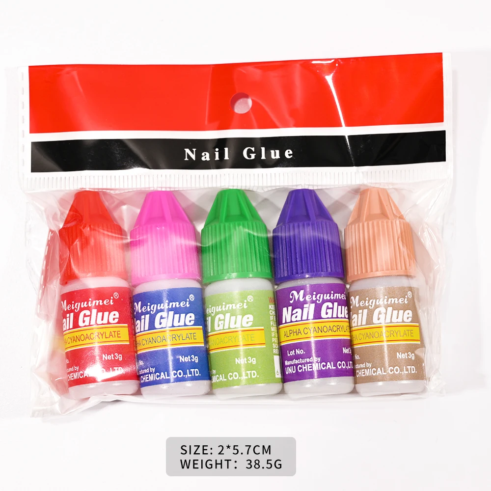 10/5/1pcs Extra-Strong Nail Glue Quick Dry Nail Tips Adhesive Acrylic Nail Glue Professional DIY Rhinestone False Nail Glue