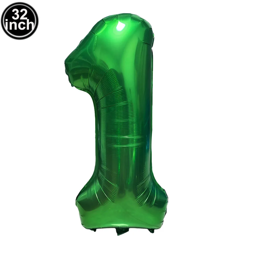 Green Large Numbers Balloon 32 Inch 0 1 2 3 4 5 6 7 8 9 Jungle Birthday Digit Bachelorette Balloons Figure Golob Party Ballon
