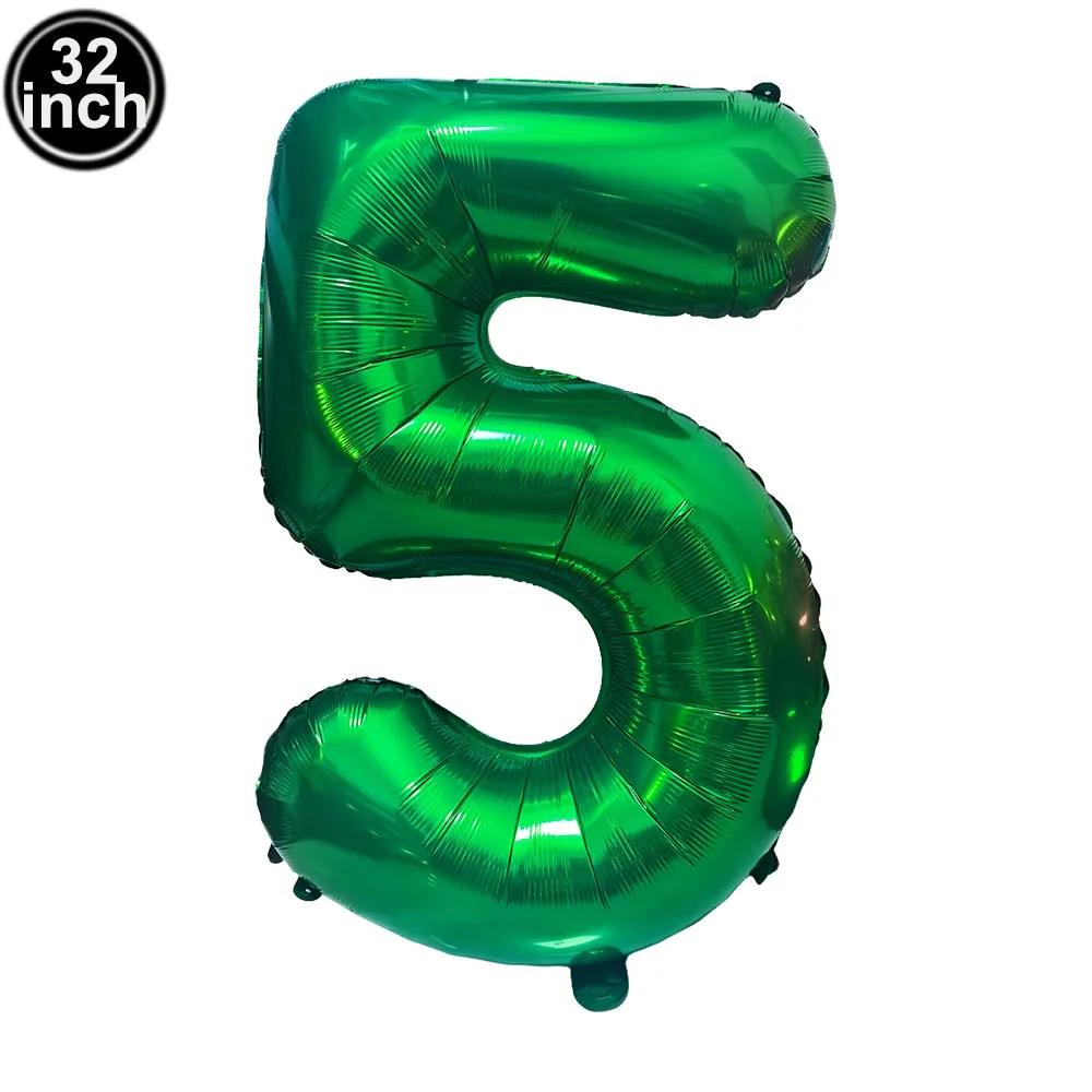 Green Large Numbers Balloon 32 Inch 0 1 2 3 4 5 6 7 8 9 Jungle Birthday Digit Bachelorette Balloons Figure Golob Party Ballon