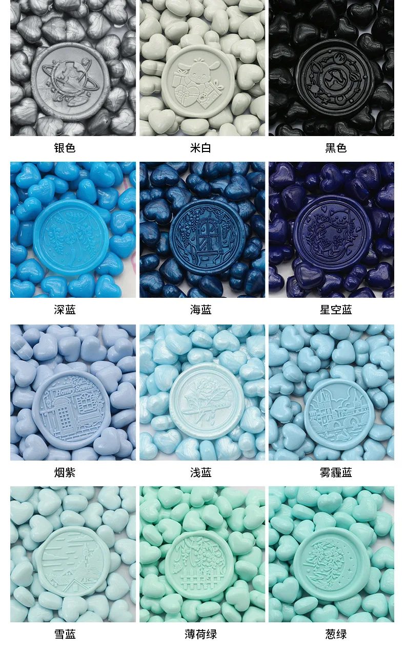 100pcs Heart-Shaped Sealing Wax Beads for Wax Seal Stamp, Great For Embellishment Of Card Envelope, Wedding Invitation