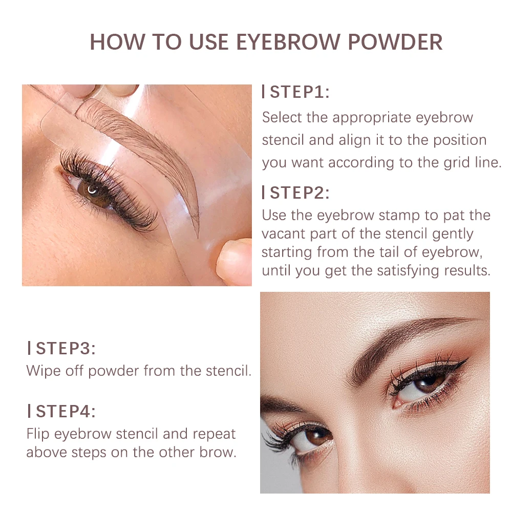 Eyebrow Stamp Waterproof Long Lasting Natural Brow Stamp Shaping Kit Shape Brow Stamp Contouring Stick Hairline 3Colors