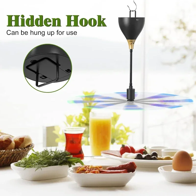 2PC/3PC fly repelling fan, USB interface insect repelling fan, portable table fan, suitable for picnics gatherings, barbecues