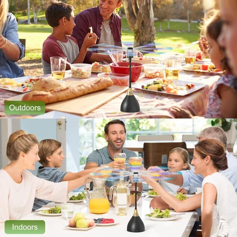 2PC/3PC fly repelling fan, USB interface insect repelling fan, portable table fan, suitable for picnics gatherings, barbecues