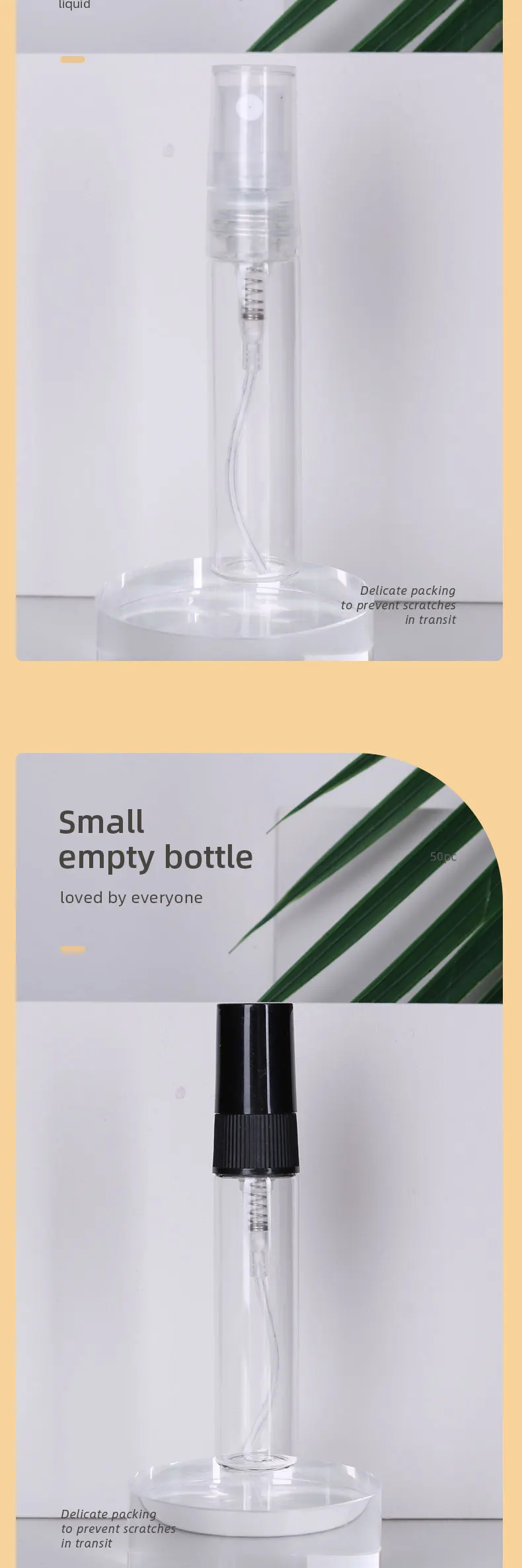 Special Sale 50/Piece 5ml Transparent High Quality Glass Perfume Bottle Spray Bottle mini Portable Travel Sub-Bottle