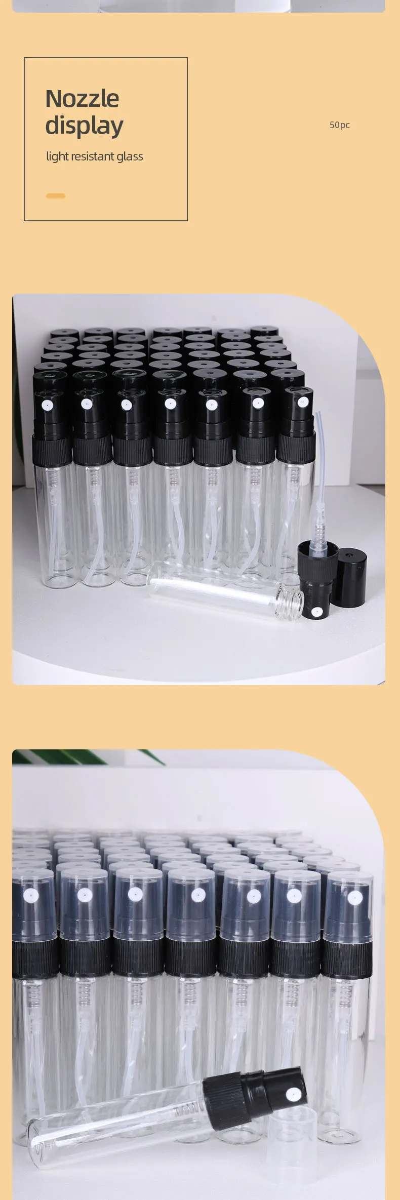 Special Sale 50/Piece 5ml Transparent High Quality Glass Perfume Bottle Spray Bottle mini Portable Travel Sub-Bottle