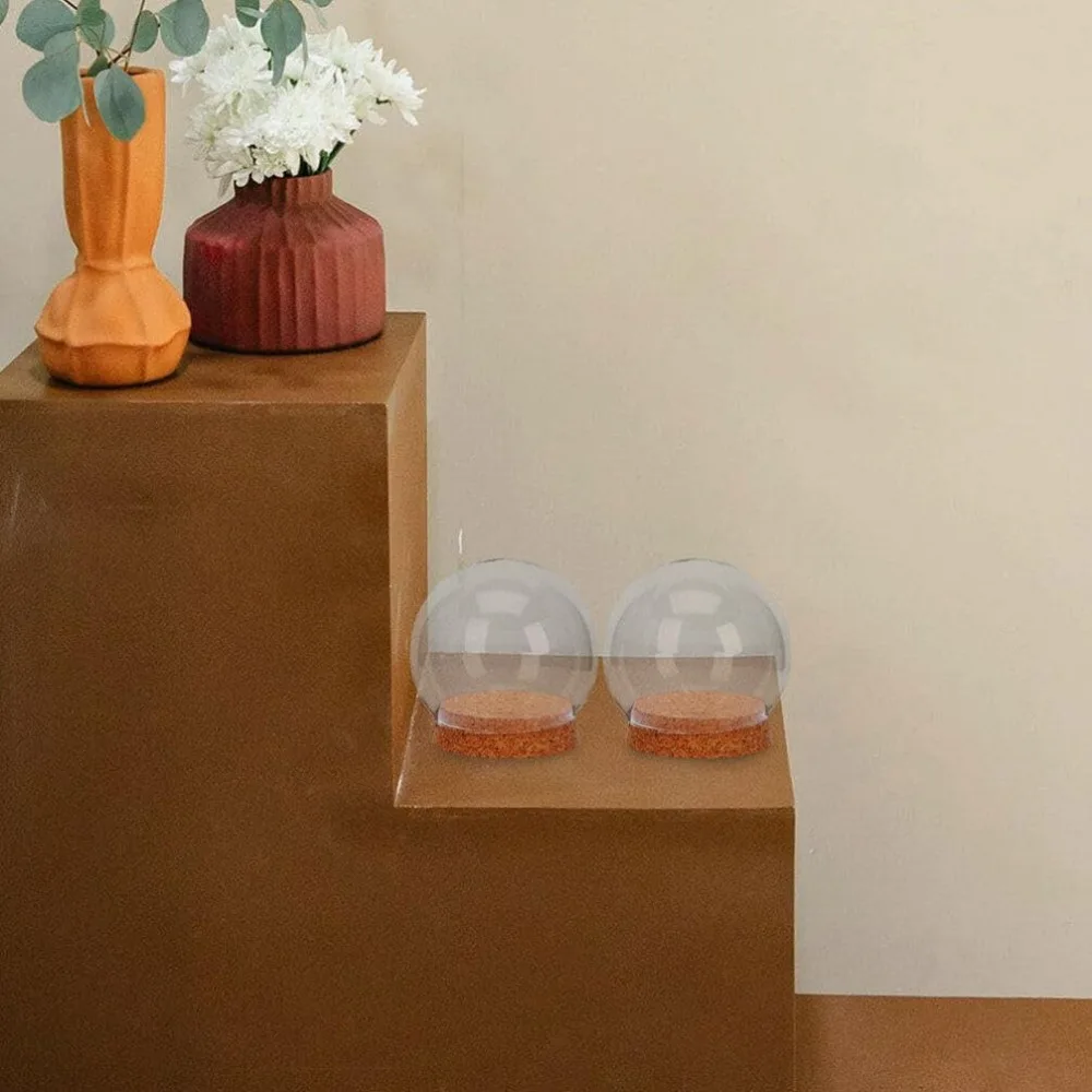Preserved Fresh Flowers Glass Cover Flower Dustproof Cover Transparent Glass Dome Protector Clear Flower Domes