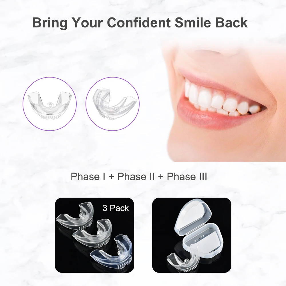 Dental Accessories 3 Stages Dental Braces Teeth Trainer Alignment Mouthpiece Tooth Orthodontic Brace Straightener For Adults