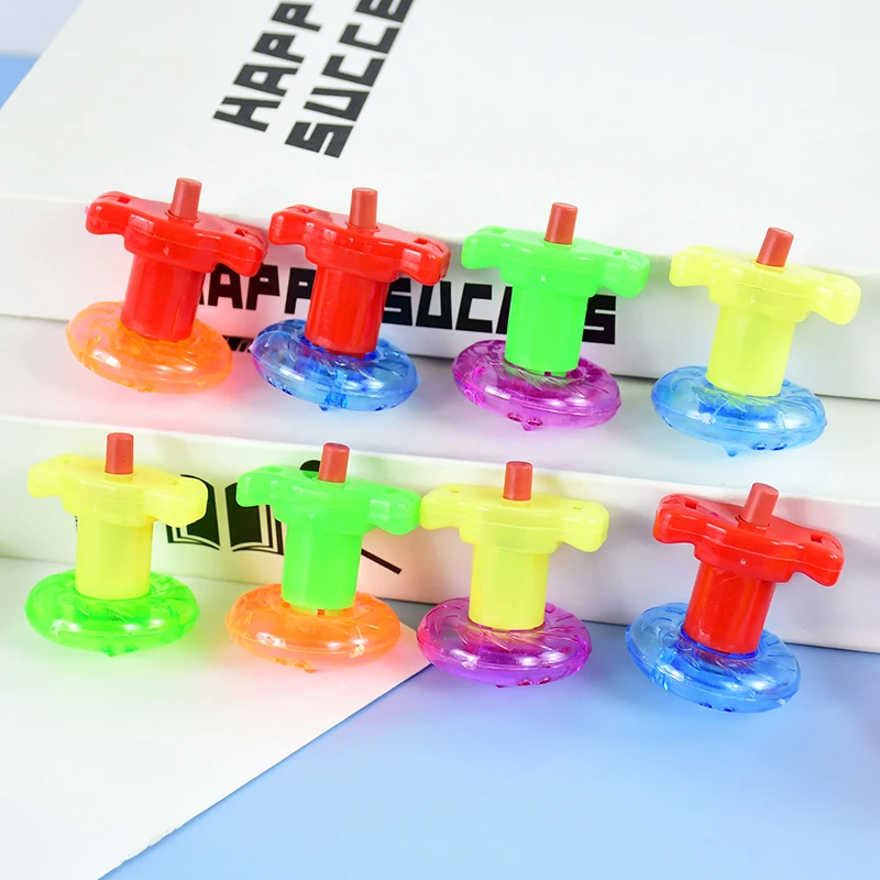 10pcs Mini Gyroscope Spinning Toys Color Torsion Speed Finger Spinning Tops For Kids Birthday Party Gifts Pinata Filler Rewards