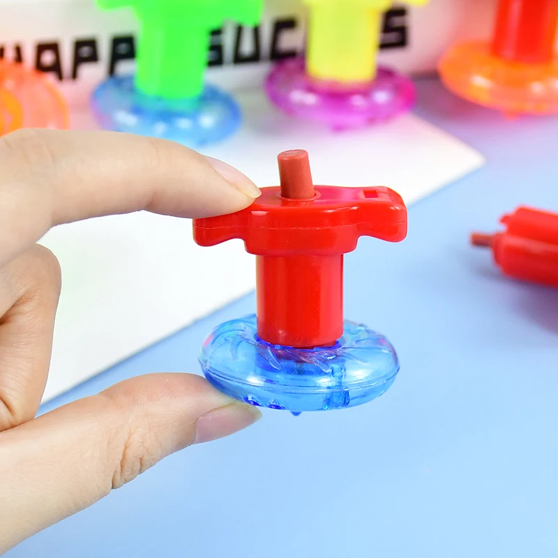 10pcs Mini Gyroscope Spinning Toys Color Torsion Speed Finger Spinning Tops For Kids Birthday Party Gifts Pinata Filler Rewards