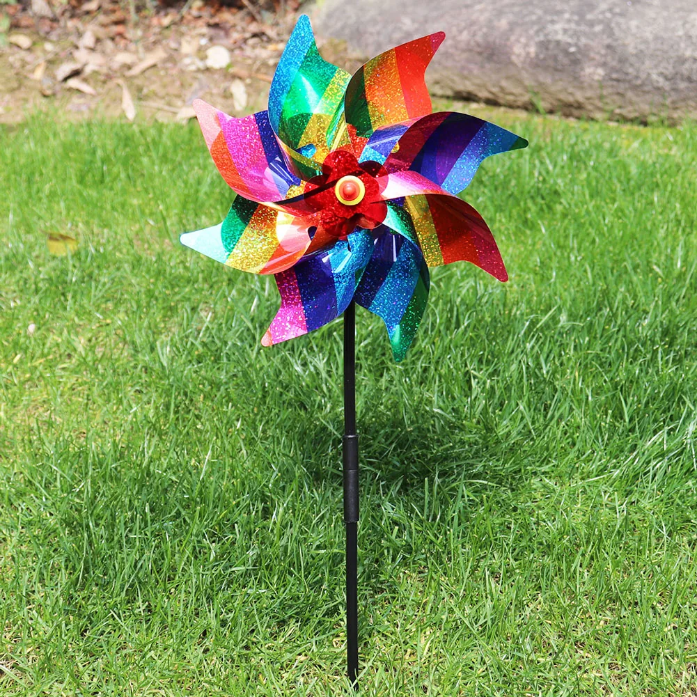 1-5Pcs Bird Repeller Windmill Reflective Sparkly Bird Deterrent Pinwheels Bird Scarer Animal Repeller Outdoor Garden Decoration