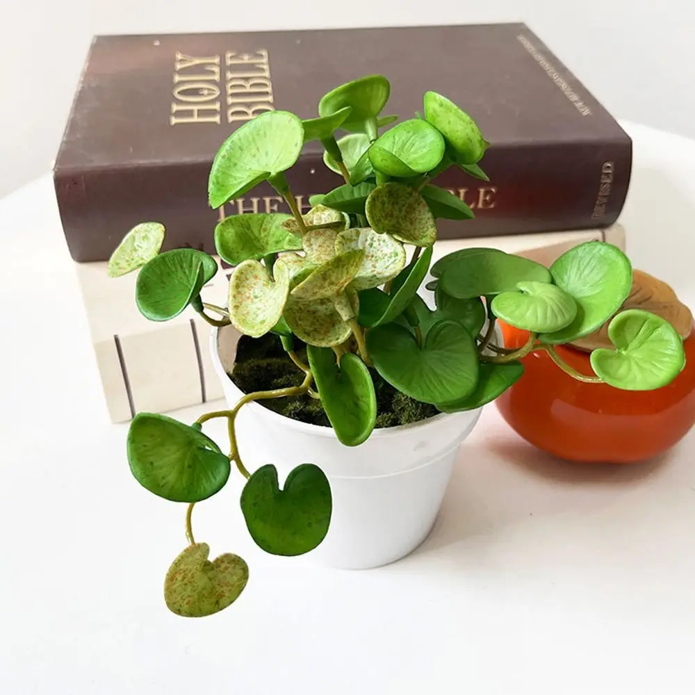 Realistic Artificial Copper Coin Grass Plants Wall Decor Soft Wall Hanging Fake Ivy Leaf Leaves Handmade Mini Bouquet Garden