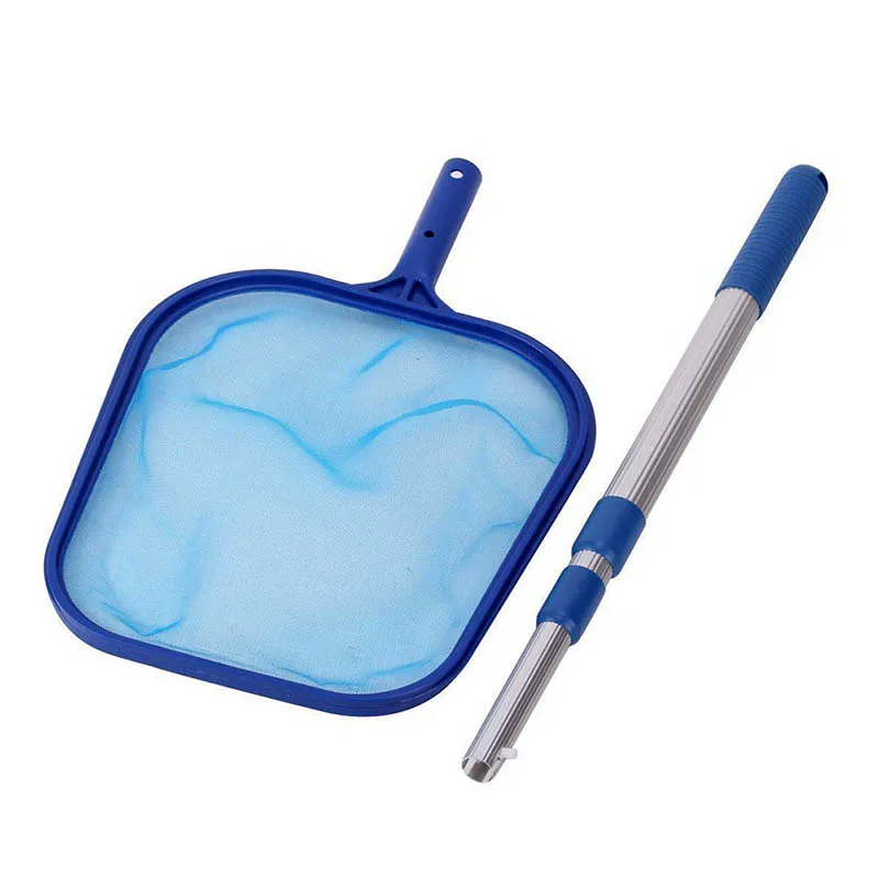 Pool Skimmer Net with 17-41 inch Telescopic Pole Leaf Skimmer Mesh Rake Net for Spa Pond Swimming Pool, Pool Cleaner Supplies an
