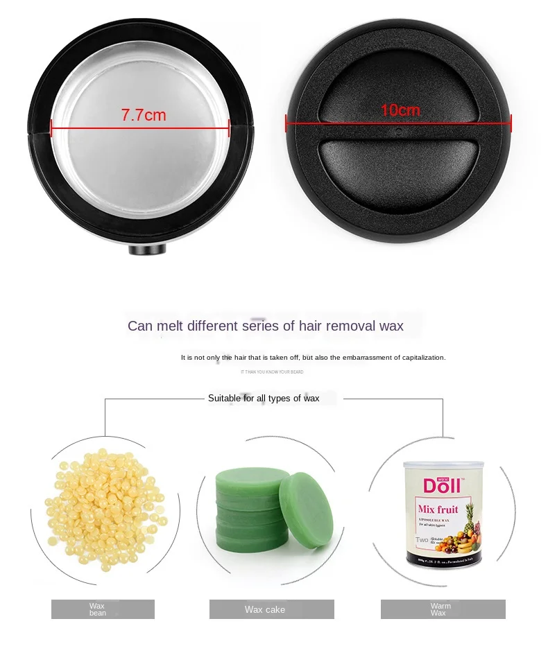 Wax Heater Machine for Hair Removal Wax Melting Pot with Wax Beans Kit 200ml Depilation Paraffin Waxing Warmer Dipping Pot