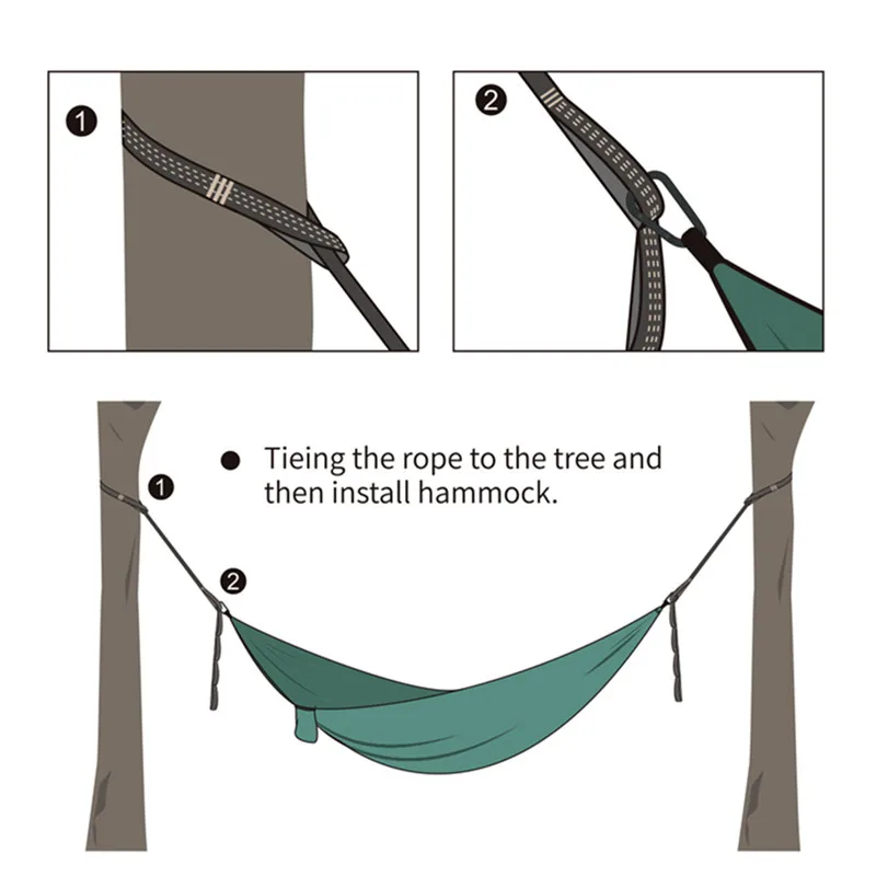 2Pcs High Bearing Capacity Hammock Straps 600lbs Breaking Strength Polyester Hammock Belt Rope 5 Ring Correias De Poliéster