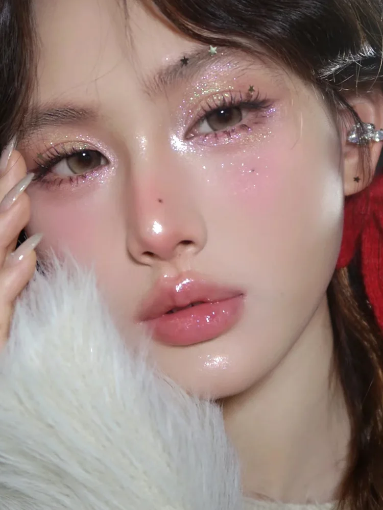 9 Colors Glitter Snowflake Eyeshadow Palette Dream Girl Pearly Eye Shadow Matte Matte Highlights Cool Tone Charming Eyes Makeup