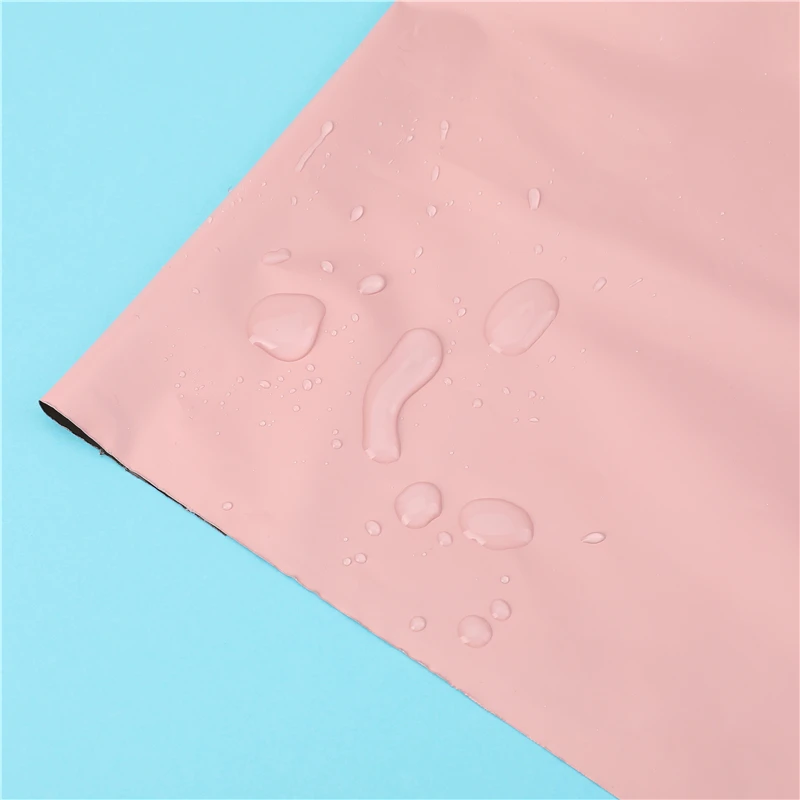 INPLUSTOP 50Pcs Pink Color Envelope Storage Bags PE Plastic Courier Shipping Bag Waterproof Self Adhesive Seal Pouch Mailing Bag