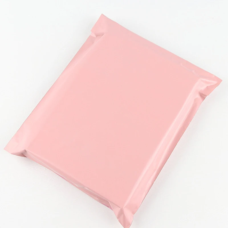 INPLUSTOP 50Pcs Pink Color Envelope Storage Bags PE Plastic Courier Shipping Bag Waterproof Self Adhesive Seal Pouch Mailing Bag