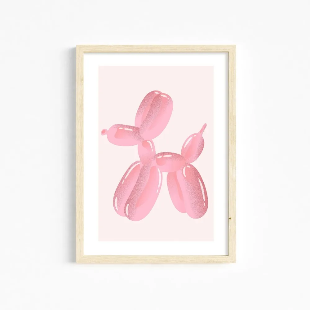 Trendy Pink Wall Art Bows Cherry Balloon Puppy Butterfly Canvas Painting Posters and Prints College Apartment Girl's Room Decor