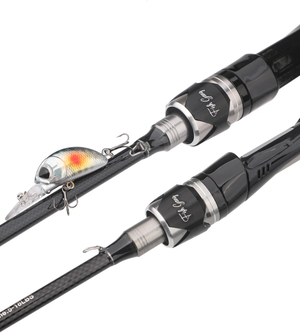 ROLLFISH Power M Spinning Casting Fishing Rods Freshwater Saltwater Carbon Lure Fishing Rod Bass Fishing Fast Action 1.8-2.7M