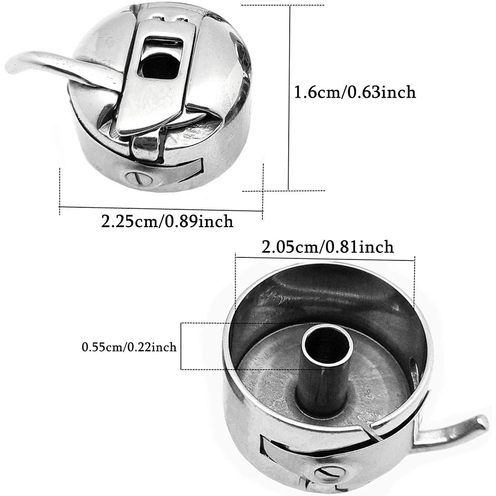 Sewing Machine Bobbin Case Stainless Steel Bobbin Case For Singer Brother All Front Loading 15 Class Sewing Machines Accessories