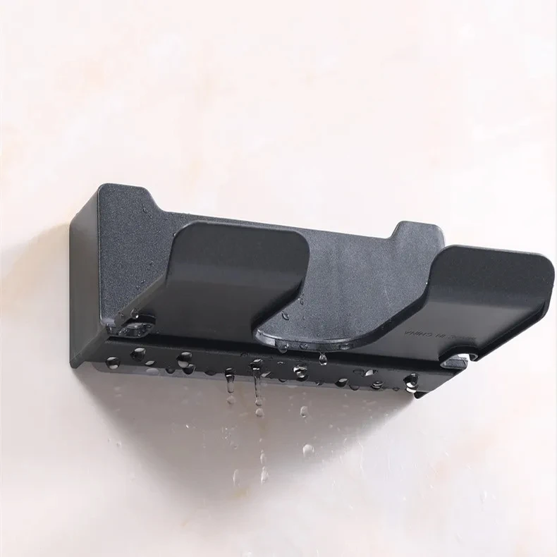 Wall Mounted Hair Dryer Holder For Dyson Bathroom Shelf Without Drilling Plastic Hair Dryer Stand Bathroom Organizer