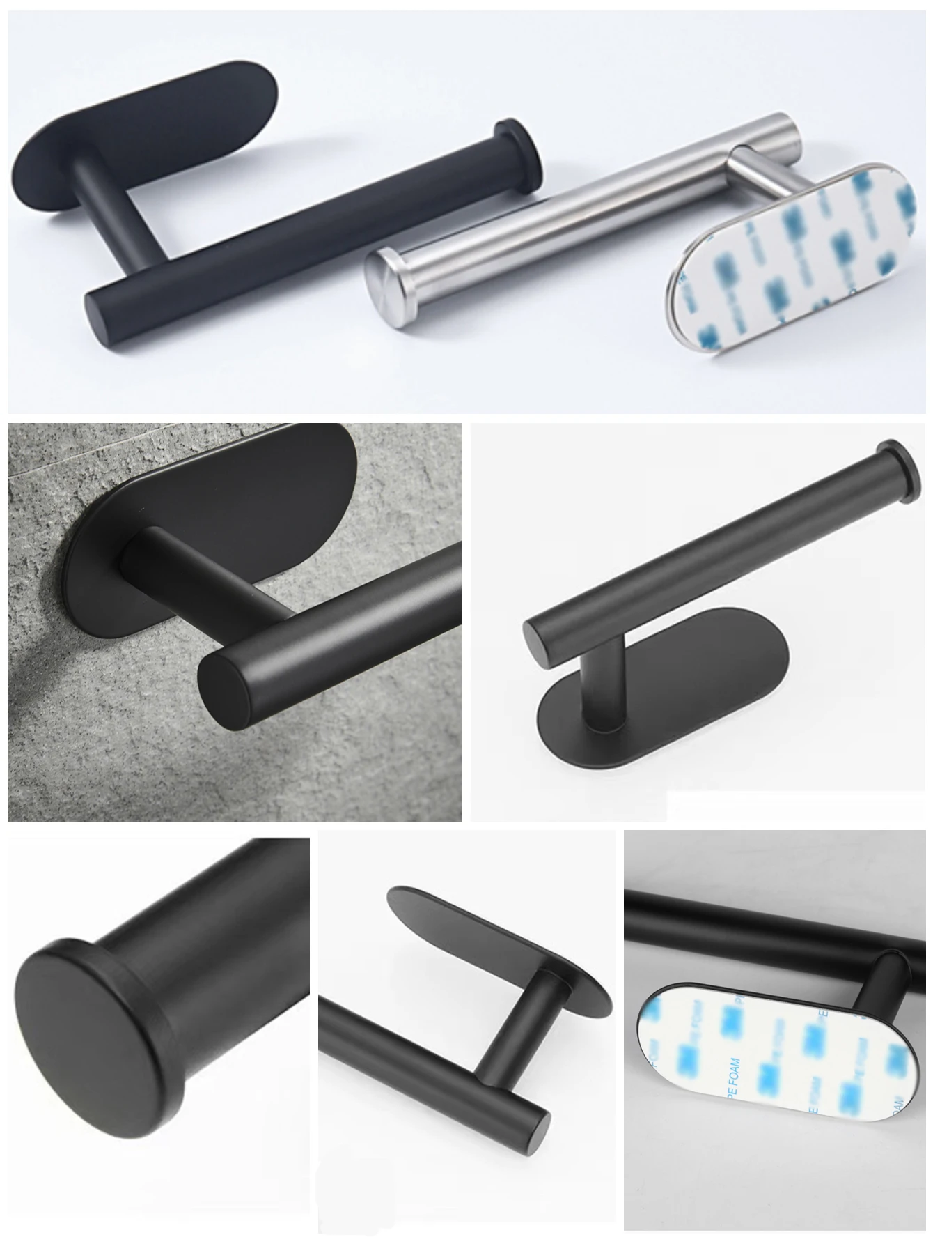 1~2PCS Toilet Paper Rack Bathroom Paper Towel Holder Adhesive Absorbent Paper Dispenser WC Kitchen Hardware Storage Accessories